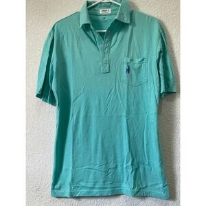 Johnnie O Mens S Short Sleeve Polo Shirt West Coast Prep Turquoise Surfer Pocket